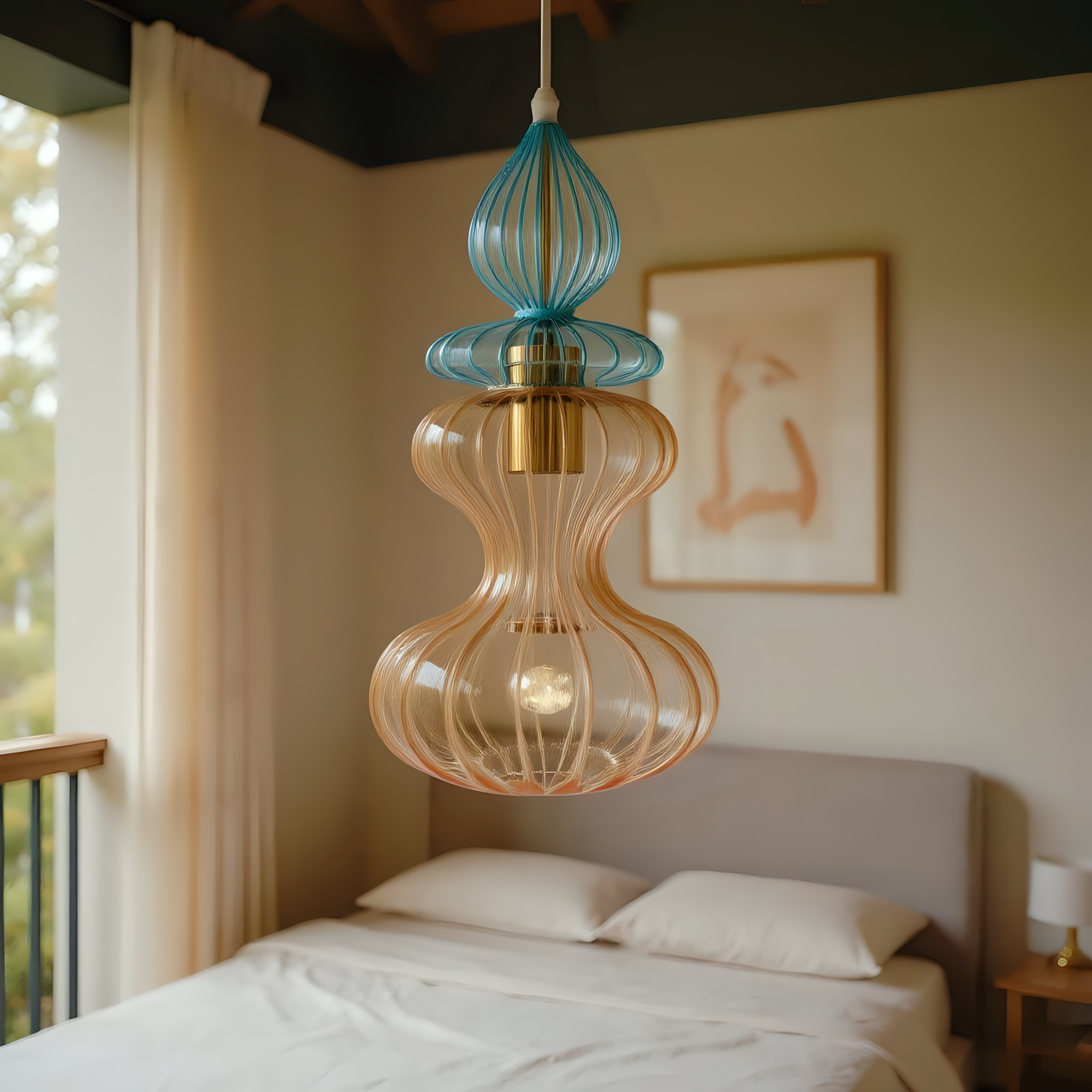 Hand Blown Glass Pendant Light